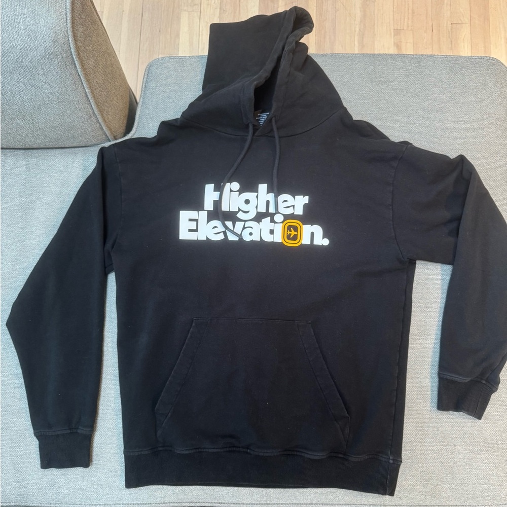 Black Overtime Hoodie- Mens medium.